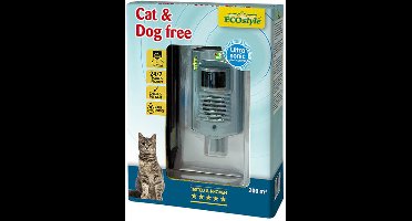 ECOstyle Cat & Dog Free Tegen Katten en Honden - Veilig Voor Kinderen, Vogels en Vissen - Regenbestendig - Ecologisch en Vriendelijk - 24/7 Bescherming - 12 Meter Bereik - 200 M²