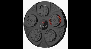 Music Boxing Machine - Music Boxing Machine voor de Muur - Gemonteerde Boks Trainer met Bluetooth & 2 Paar Handschoenen - Reactie-en Snelheidstraining voor Kinderen & Volwassenen - Zwart
