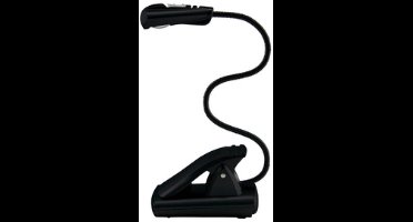 WEDO LED-leeslamp met clip, draagbaar, 1 LED, zilver