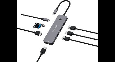 Verbatim CMH-08 USB Type-C 5000 Mbit/s Zilver