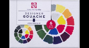Talens Designer Gouache Colour Mixing Set 6 x 16 ml