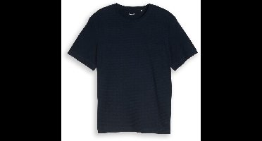 Tom Tailor - T-shirt van katoen - Maat L - sky captain blue