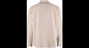 Boss overshirt beige normale fit effen