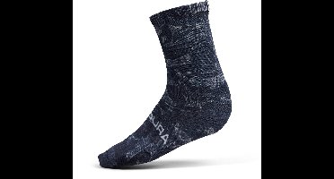Endura Grid Floral Ltd Print Sock Black - L/XL