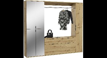 ProjektX garderobe opstelling P5 eiken decor.