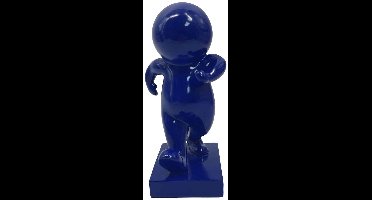 Present Time Ornament Amigo Walking Medium - Kobaltblauw - 10.5x9.8x20cm - Modern - Kunststof - Moederdag - Moederdag cadeautje - Moederdag cadeau voor mama