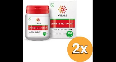 2x Vitals Vitamine B12 1000 mcg folaat 500 mcg (100 zuigtabletten)
