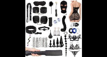 Oneay 38-in-1 BDSM-set, seksspeeltjes voor mannen, vrouwen en stellen. Handboeien voor rollenspellen