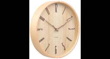 Karlsson Wandklok Rama - Lichtbruin - Ø30cm - Wandklok Modern