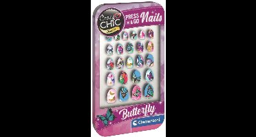Crazy Chic Butterfly Clementoni kunstnagelset