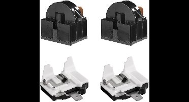 2 Stuks Starter Relay en 2 Stuks Overload Protection voor Koelkasten, 1 Pin 4.7 Ohm PTC Relay voor Mini Koelkasten en Koelers, Geschikt voor LG Koelkast Compressor