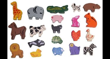 Houten Dieren Set - 60st.