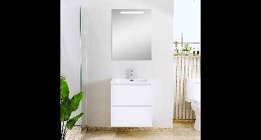 Xellanz Sephia Badmeubel Compleet met LED spiegel - 60cm - Mat Wit