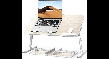 Bedtafel Cara - Laptoptafel kussen - Tafeltje voor op bed - Licht Natuurlijk