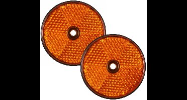 Benson Reflector - 2x - oranje - schroefbevestiging - 60mm - rond