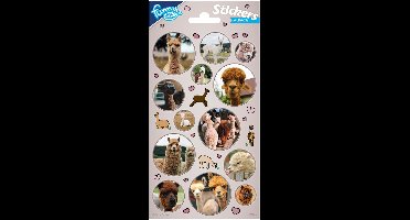 Funny Products Stickers Alpaca 20 X 10 Cm Papier Beige