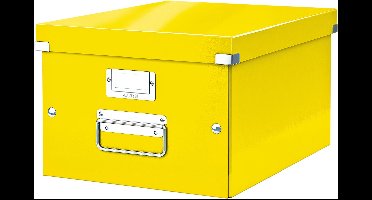 Opbergdoos Leitz Click & Store WOW middel gerecycled karton 281x200x370mm geel | 6 stuks