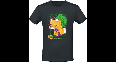 Minecraft Drawn Fox Unisex T-shirt - zwart - S