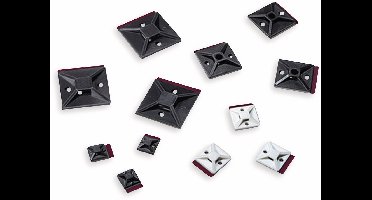 HELLERMANNTYTON Bevestigingsvoet voor kabelbinders, 151-02244, 19x19mm MB3APT-A zwart 1 ST