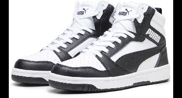 PUMA Rebound v6 Unisex Sneakers - PUMA White-PUMA Black-Shadow Gray-PUMA White