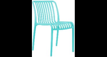 Leitmotiv Stoel Glee - Turquoise - 58x42x79cm - 2 stuks - Scandinavisch - Woonkamer - Slaapkamer