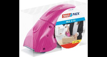 tesapack Dispenser Pack' n' Go - Ergonomische roze handdispenser - Inclusief 50 m x 48 mm plakband