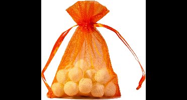 Oranje Organza Zakjes 13x18cm 25 stuks