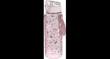 Lunch Buddies drinkfles Terrazzo rond 7x7x17 cm 600 ml roze. roze
