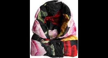Floral Print Neck Warmer Wo - Black Hats