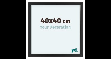 Your Decoration - Fotolijst 40x40 cm - Aluminium - Zwart - Virginia
