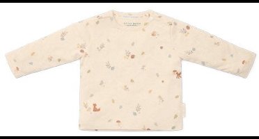 Little Dutch Shirt lange mouw - Maat 62 - T-shirt Jongens - Zand, Beige - Forest Friends Newborn Forest Nature