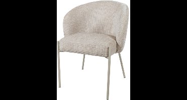 Eetkamerstoel Adele - beige poten - Cremona - Taupe 04 - Star Collection - eetkamerstoelen set van 2