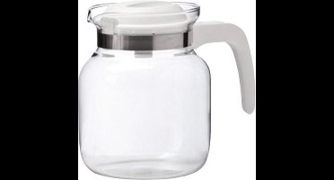 Montana Theepot Content 1,25 Liter Glas Transparant/wit