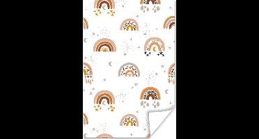 Kinderpatroon met versierde regenbogen 20x30 cm - klein - Foto print op Poster (wanddecoratie woonkamer / slaapkamer)