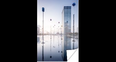 Poster Parijs - Architectuur - Blauw - 20x30 cm