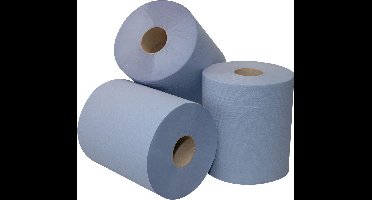 Poetspapier BLAUW midi 20cmx300mtr 1-laags 6 stuks