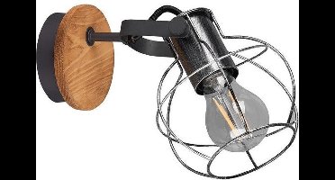 Trio Leuchten torce - Plafondlamp en wandlamp - 1 lichts - L 17 cm - Zilver