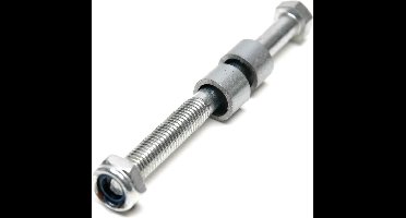 MM Eurotool Kinderkruiwagenas - Stevig en Compleet - 110 mm x Ø 9.5 mm - Inclusief Bevestigingsmateriaal