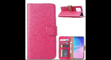 Hoesje Geschikt Voor Samsung Galaxy S10 Lite (2020) Hoesje met Pasjeshouder - Roze