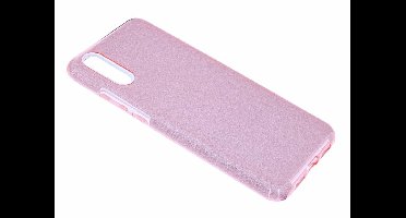 Ntech Hoesje Geschikt Voor Samsung Galaxy A70/A70s Glitter TPU Back Cover Hoesje - Roze