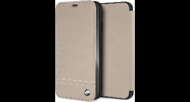 iPhone Xs Max Bookcase hoesje - BMW - Effen Taupe - Leer