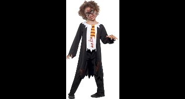 Smiffys - Zombie Student Kinder Kostuum - Kids tm 12 jaar - Zwart/Wit