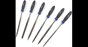 HBM 6 Delige Deluxe Naaldvijlenset, Sleutelvijlenset met Soft Grip Handvaten