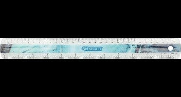 Westcott liniaal - Trendsetter - 30cm - kunststof - AC-E13300-BL
