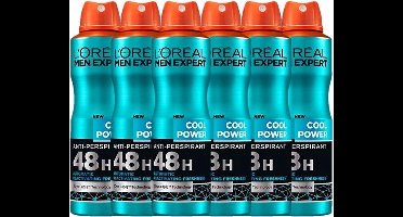 L’Oréal Paris Men Expert Cool Powder Deodorant Spray - 6 x 150 ml