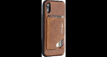 Bruin hoesje van Pierre Cardin - Backcover - Stijlvol - Leer - iPhone XR - Luxe cover