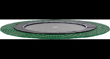 EXIT Dynamic Trampoline ø366cm - met Freezone Veiligheidstegels - Groundlevel - Flatground Trampoline - Rond - Voor Kinderen - Zwart