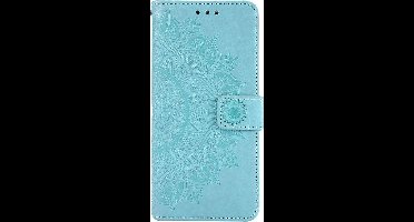 Shop4 - Samsung Galaxy S21 Plus Hoesje - Wallet Case Mandala Patroon Mint Groen