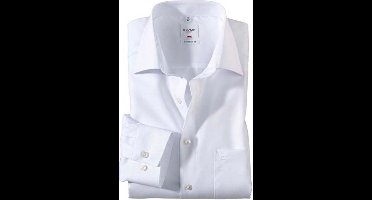 OLYMP Luxor comfort fit overhemd - mouwlengte 7 - wit - Strijkvrij - Boordmaat: 38