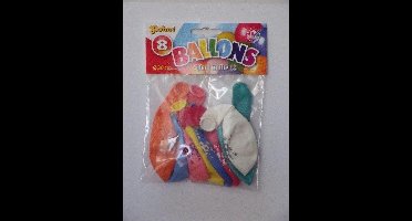 Ballonnen cijfer 18 no. 12 eenzijdig 1 zakje met 8 stuks